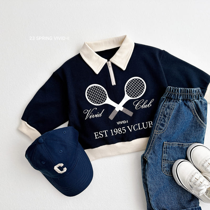 Vivid I - Korean Children Fashion - #minifashionista - Tennis Collar Sweatshirt - 4