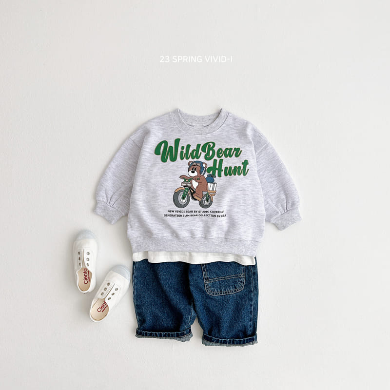 Vivid I - Korean Children Fashion - #stylishchildhood - Bike Bear Top Bottom Set - 7