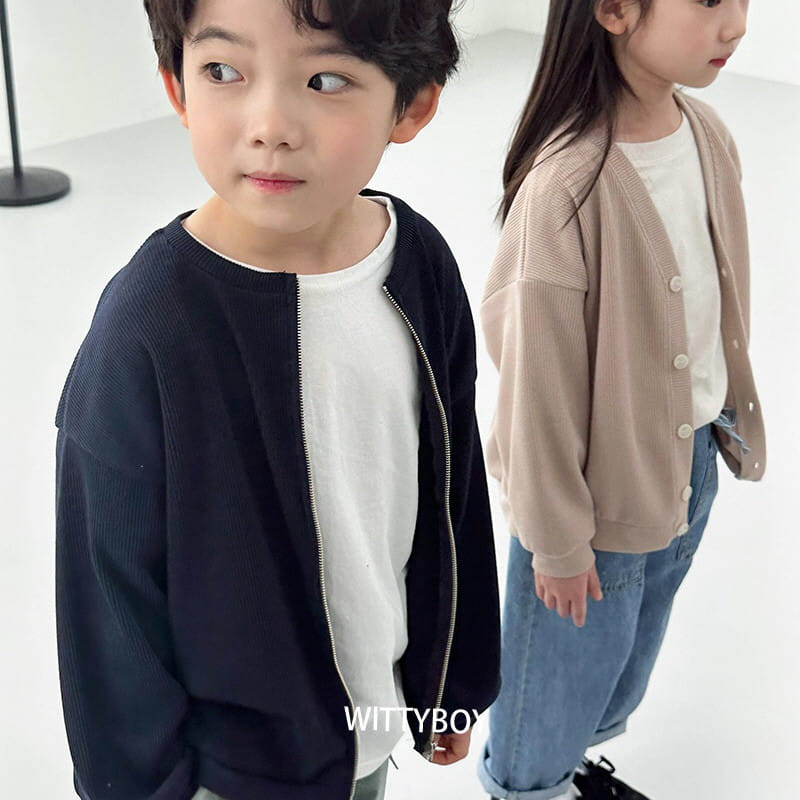 Witty Boy - Korean Children Fashion - #Kfashion4kids - Leave Zip-up - 12