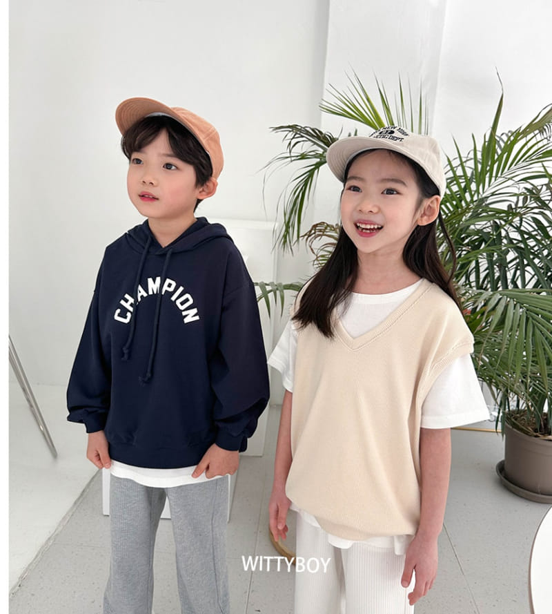 Witty Boy - Korean Children Fashion - #Kfashion4kids - Champion Hoody - 12