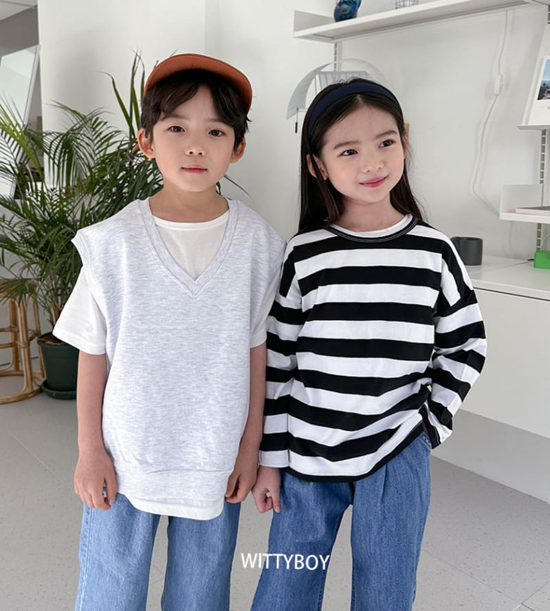 Witty Boy - Korean Children Fashion - #childofig - Multi Stripes Tee - 9