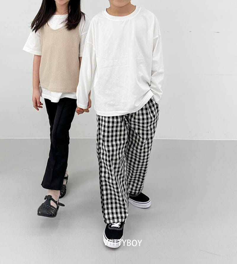 Witty Boy - Korean Children Fashion - #childofig - Momo Check Pants - 12