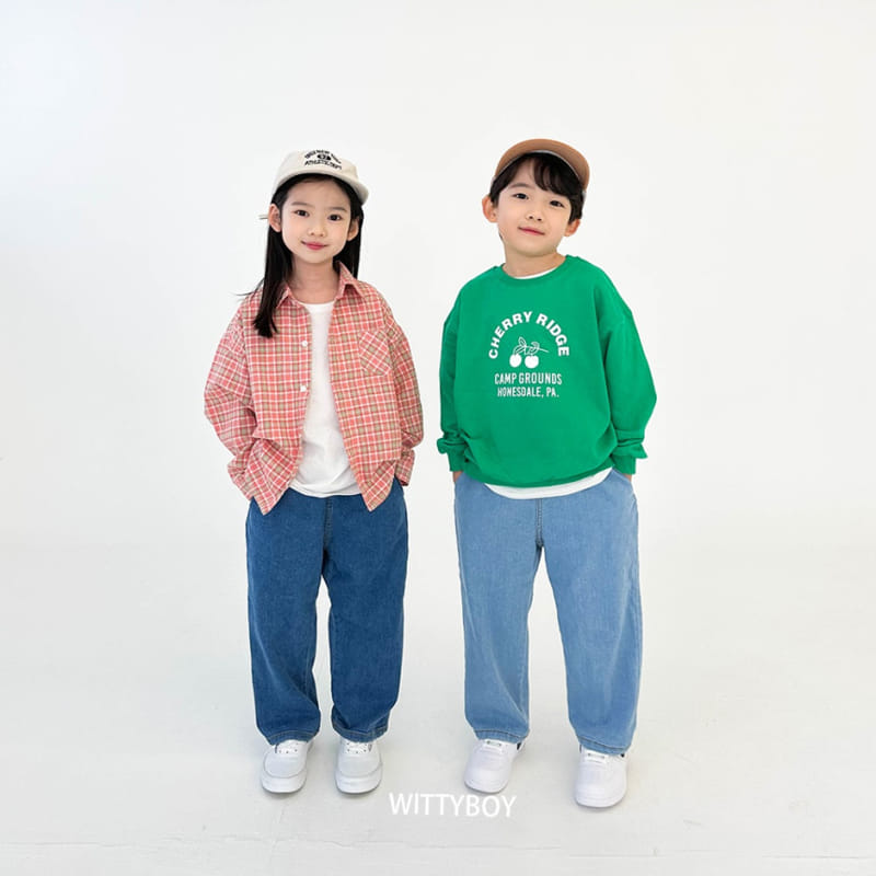 Witty Boy - Korean Children Fashion - #childofig - Cherry Sweatshirt - 12