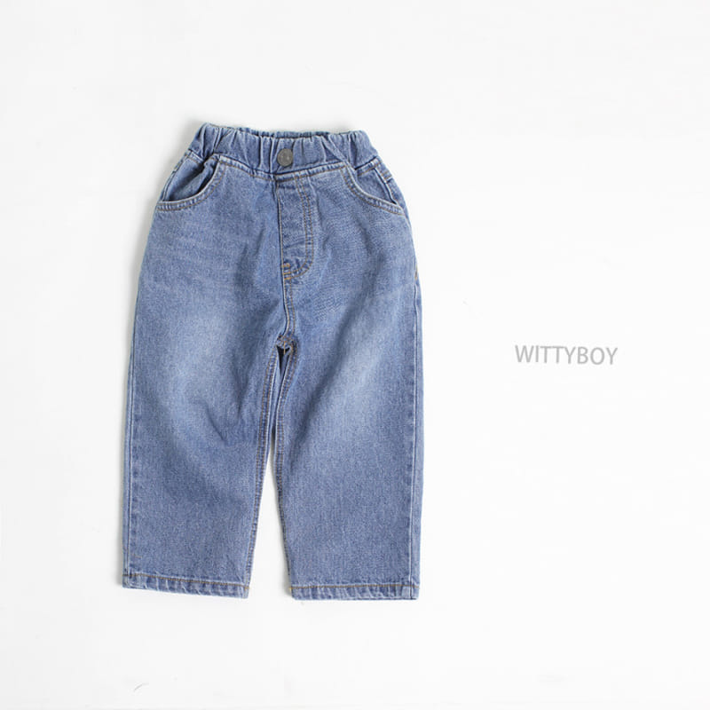 Witty Boy - Korean Children Fashion - #childrensboutique - Signiture Jeans - 10