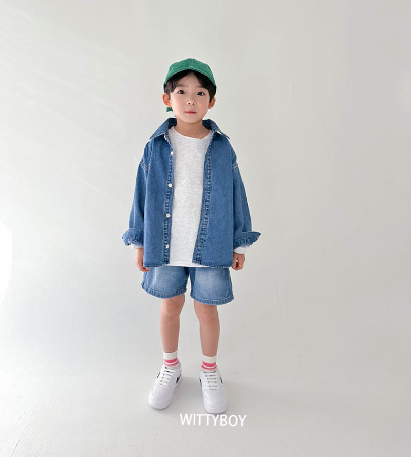 Witty Boy - Korean Children Fashion - #childrensboutique - Joy Denim Shirt - 4