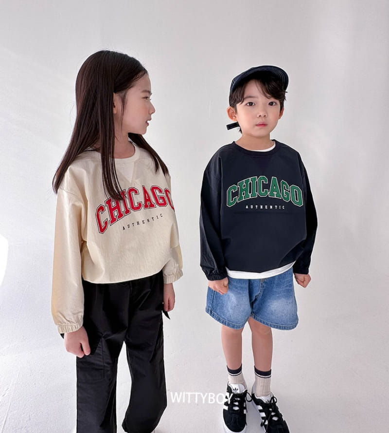 Witty Boy - Korean Children Fashion - #designkidswear - Chicago Sweatshirt - 12
