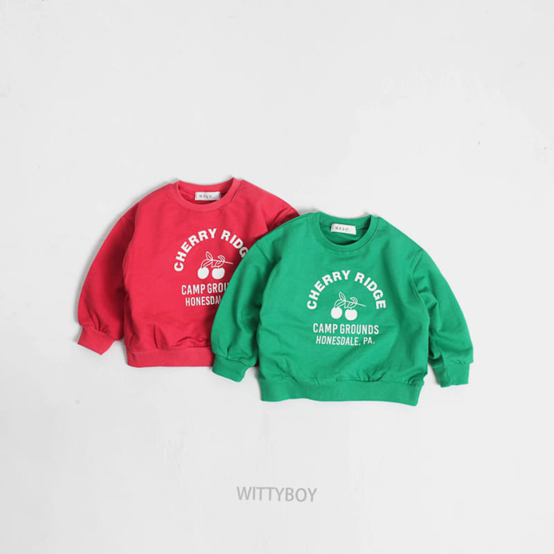 Witty Boy - Korean Children Fashion - #discoveringself - Cherry Sweatshirt