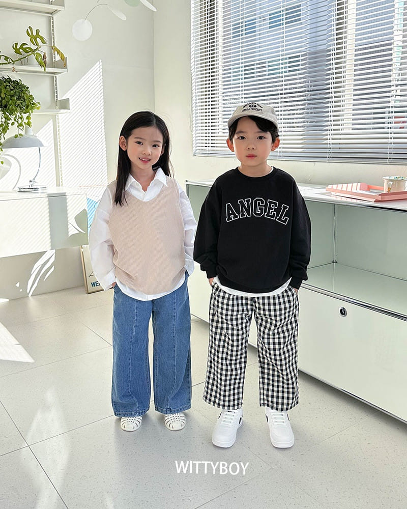 Witty Boy - Korean Children Fashion - #fashionkids - Momo Check Pants - 3