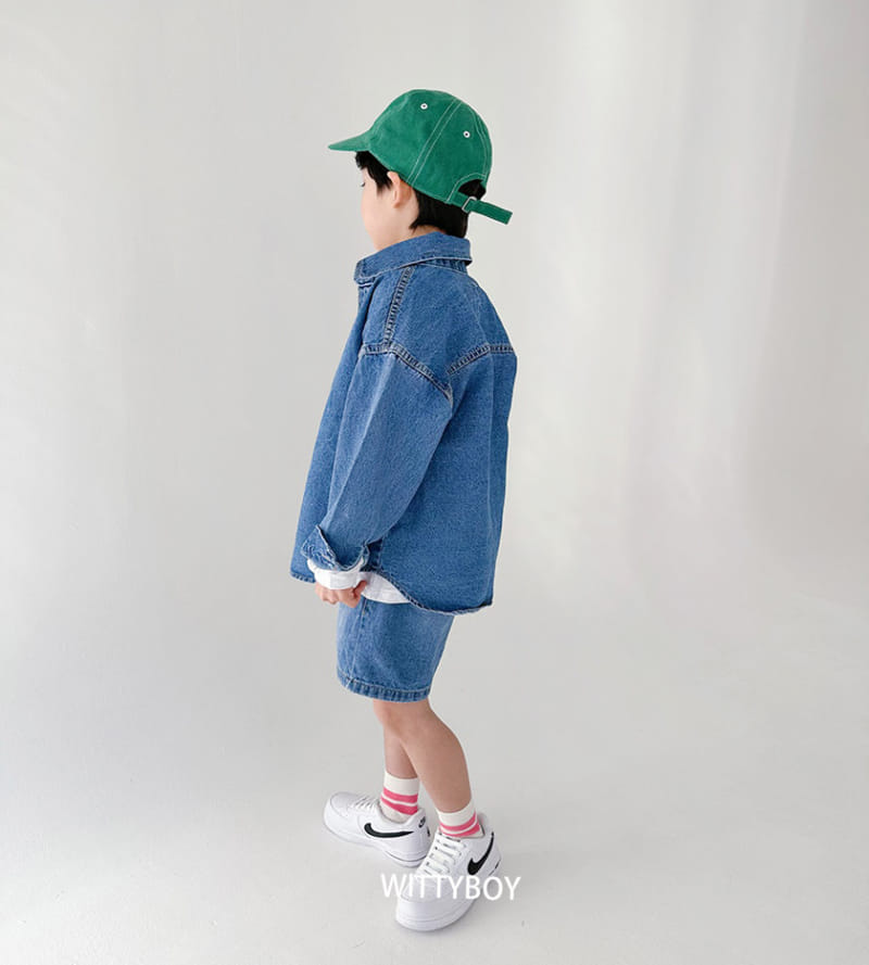 Witty Boy - Korean Children Fashion - #fashionkids - Joy Denim Shirt - 6