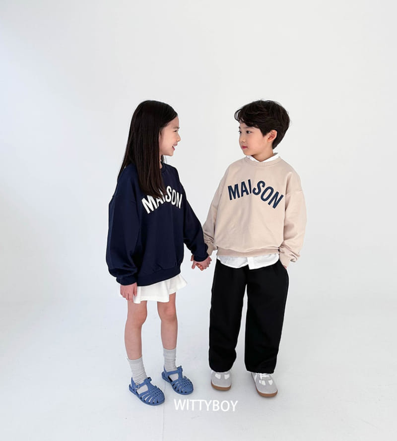 Witty Boy - Korean Children Fashion - #kidsshorts - Masion Sweatshirt - 2