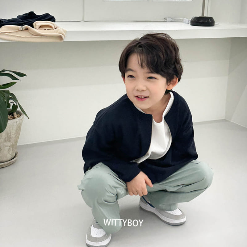 Witty Boy - Korean Children Fashion - #kidsshorts - Leave Zip-up - 9