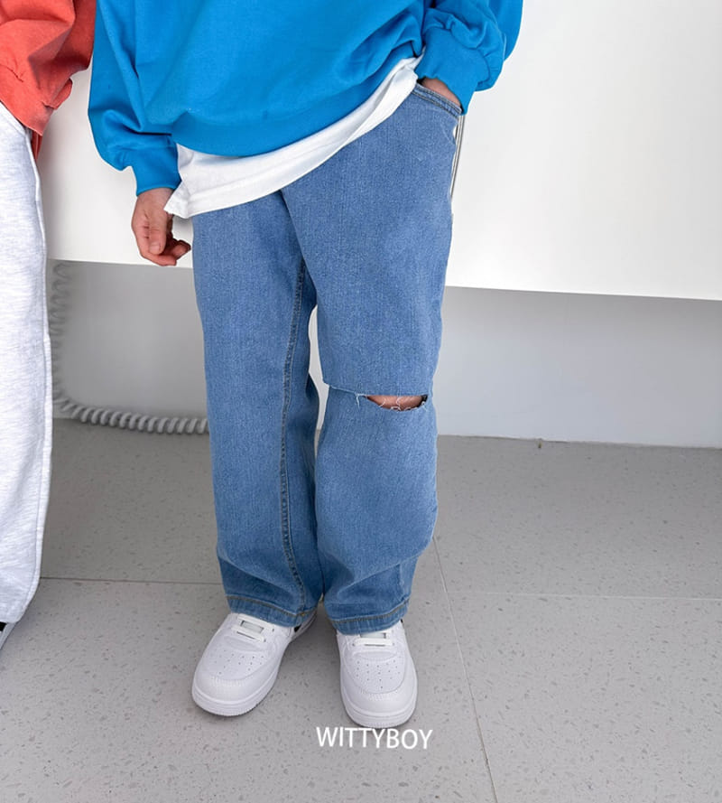 Witty Boy - Korean Children Fashion - #kidsshorts - Easy Cut Jeans