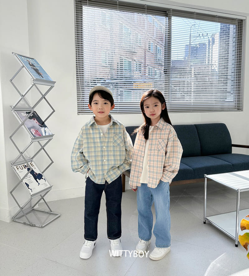 Witty Boy - Korean Children Fashion - #kidsstore - You Are Check Shirt - 3