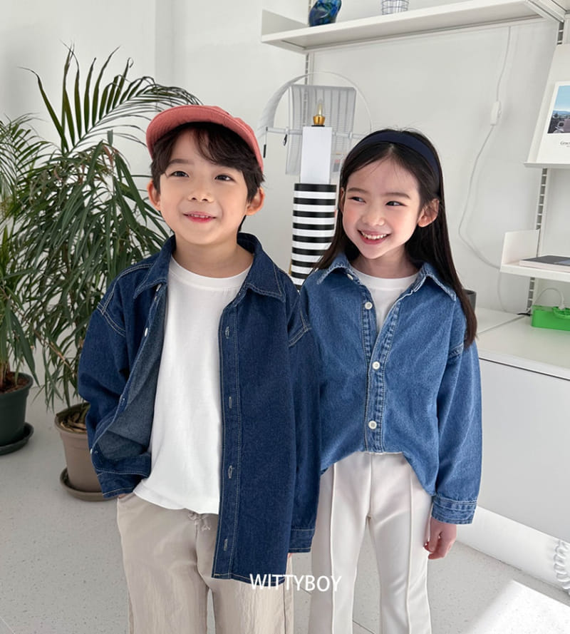 Witty Boy - Korean Children Fashion - #kidsstore - Joy Denim Shirt - 8
