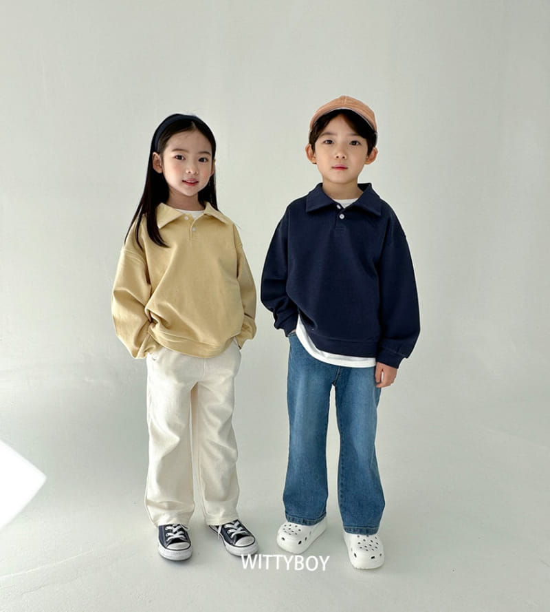 Witty Boy - Korean Children Fashion - #kidsstore - Coco Collar Sweatshirt - 2
