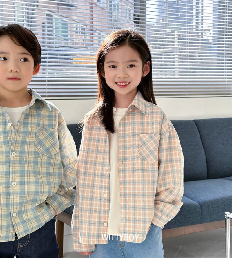 Witty Boy - Korean Children Fashion - #kidsstore - You Are Check Shirt - 4