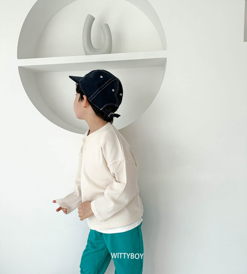 Witty Boy - Korean Children Fashion - #kidzfashiontrend - Waffle Henry Neck Tee - 7