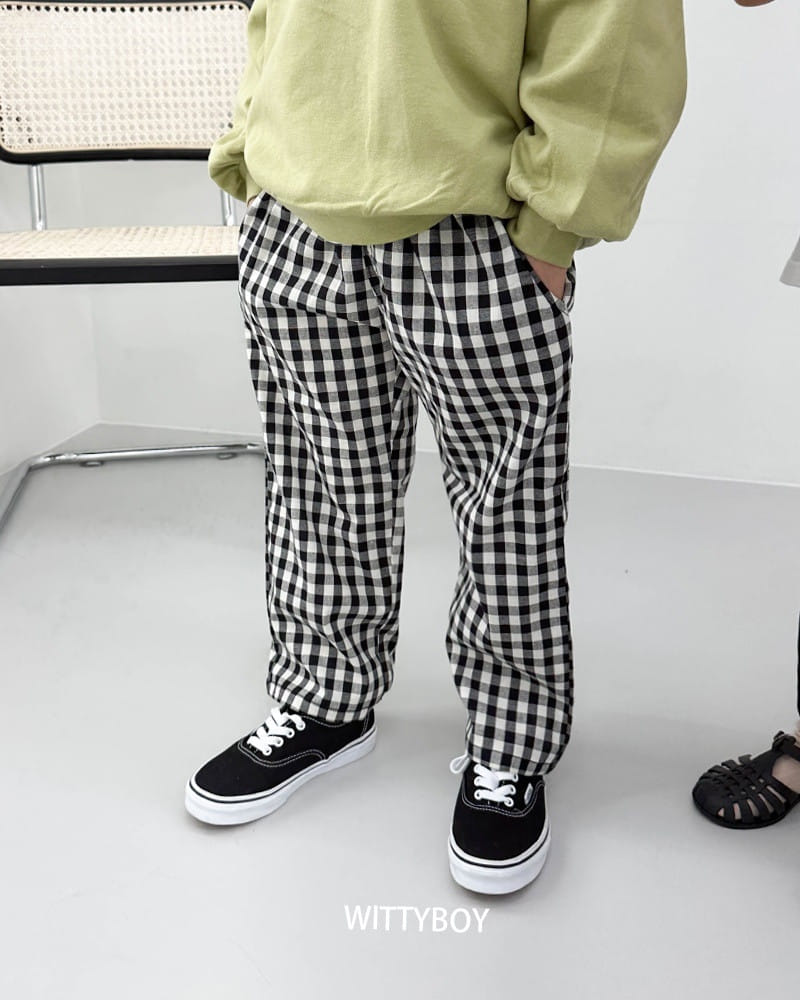 Witty Boy - Korean Children Fashion - #littlefashionista - Momo Check Pants - 8