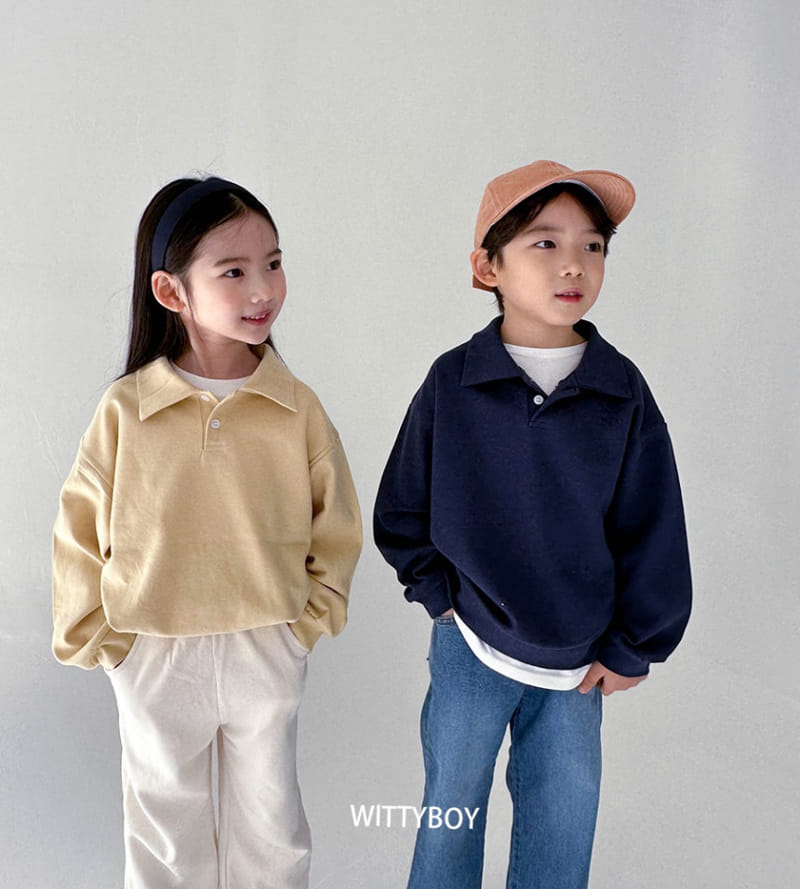 Witty Boy - Korean Children Fashion - #littlefashionista - Coco Collar Sweatshirt - 5