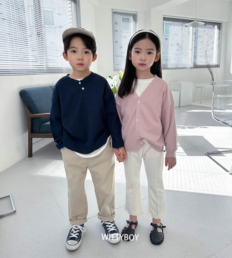 Witty Boy - Korean Children Fashion - #littlefashionista - Waffle Henry Neck Tee - 9