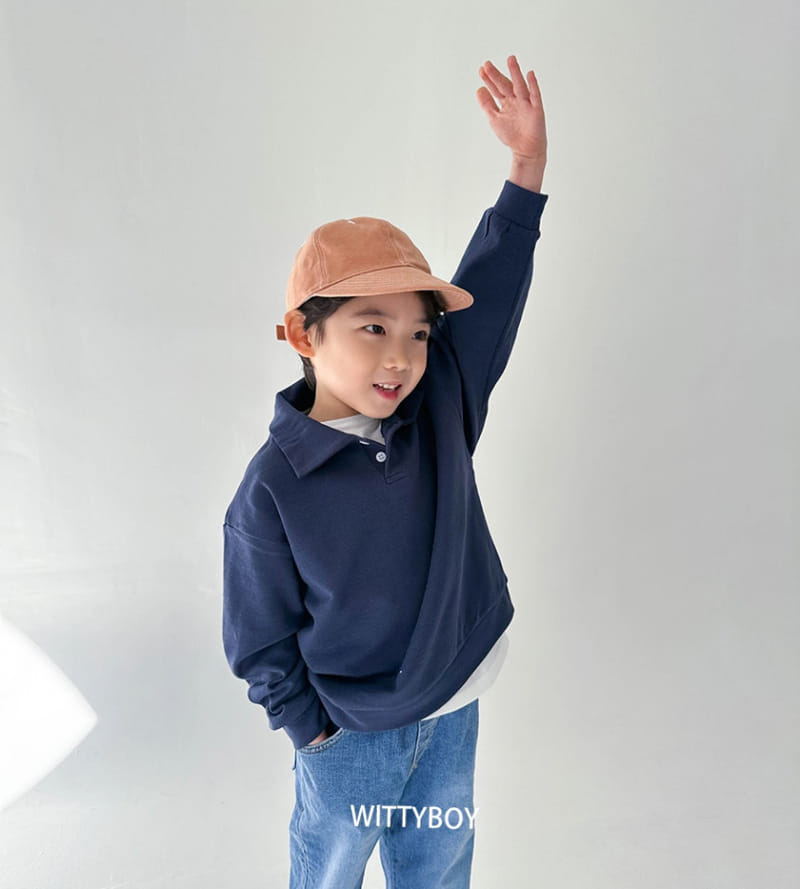Witty Boy - Korean Children Fashion - #prettylittlegirls - Coco Collar Sweatshirt - 8