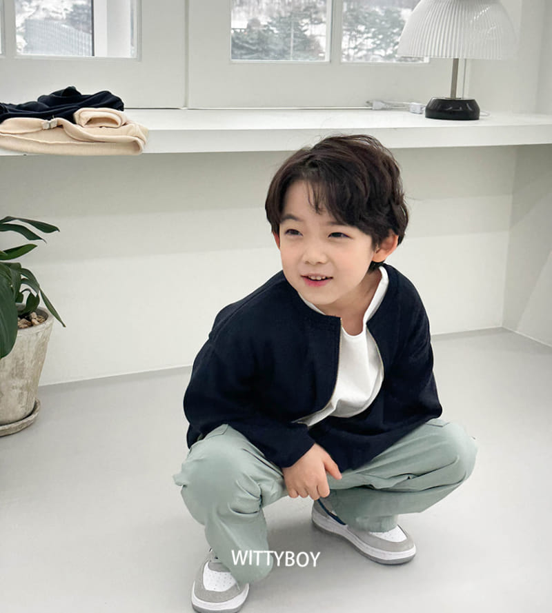 Witty Boy - Korean Children Fashion - #stylishchildhood - Leave Zip-up - 3