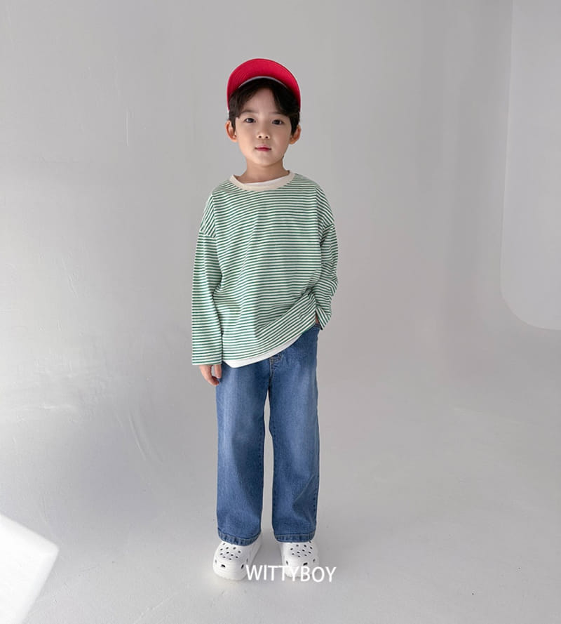 Witty Boy - Korean Children Fashion - #todddlerfashion - Lucy Stripes Tee - 8