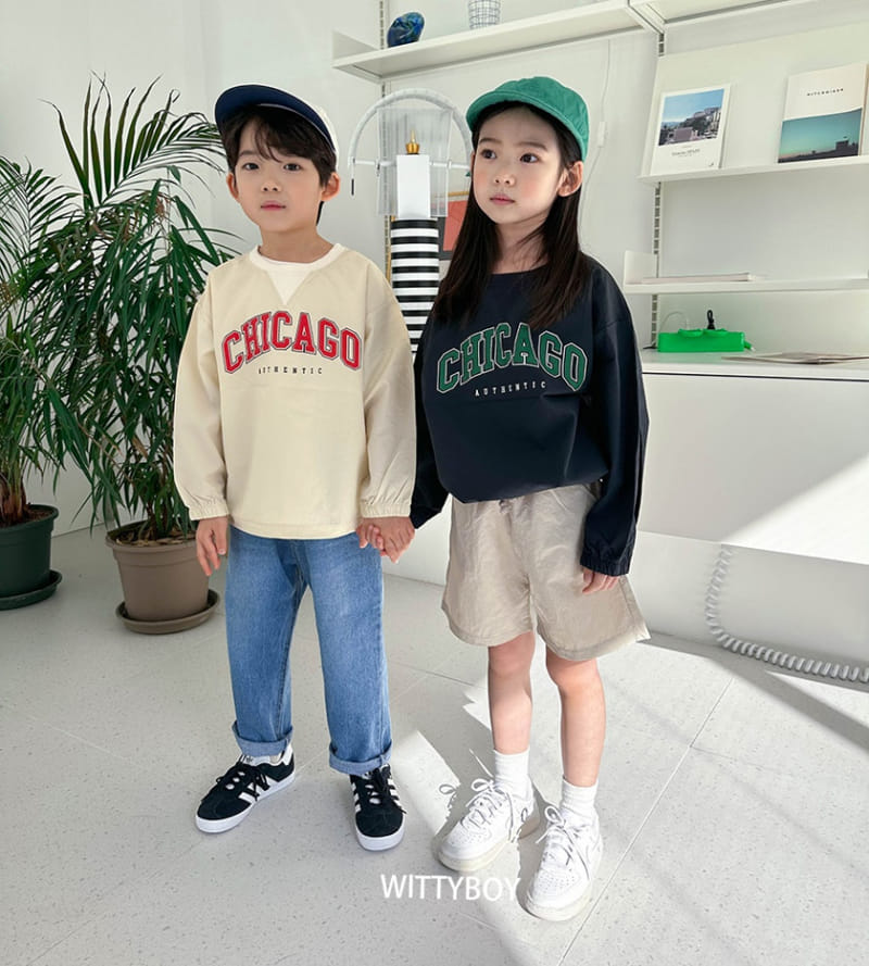 Witty Boy - Korean Children Fashion - #toddlerclothing - Chicago Sweatshirt - 8