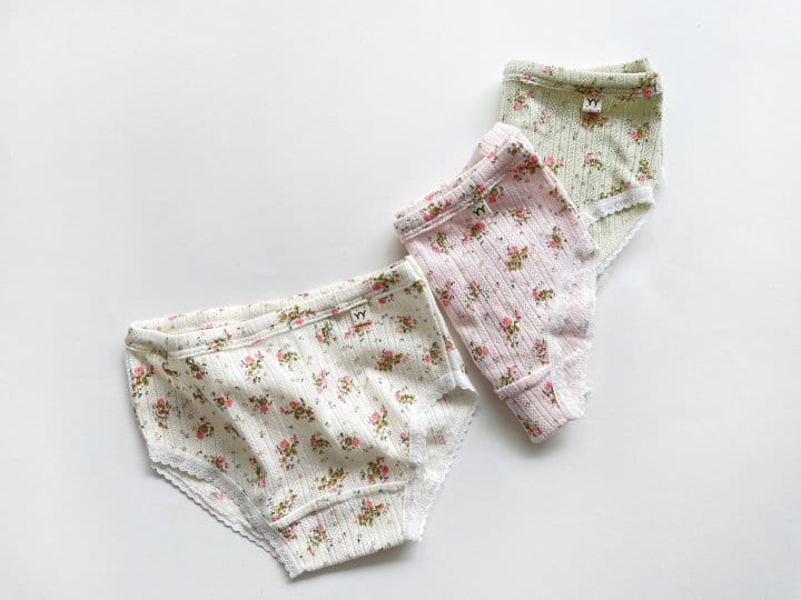 Yerooyena - Korean Children Fashion - #Kfashion4kids - Gold Flower Girl Underpants - 5