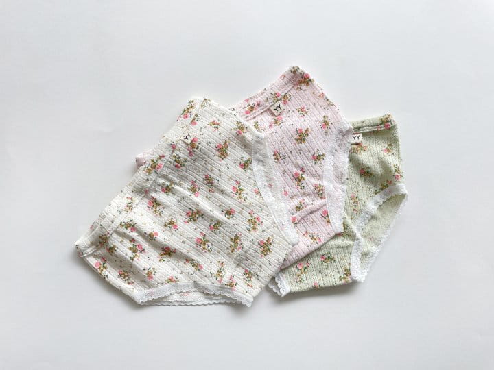 Yerooyena - Korean Children Fashion - #kidsshorts - Gold Flower Girl Underpants - 2