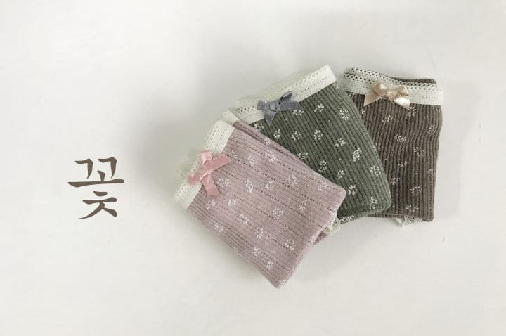 Yerooyena - Korean Children Fashion - #kidzfashiontrend - Lace Flower Flower Underpants - 7