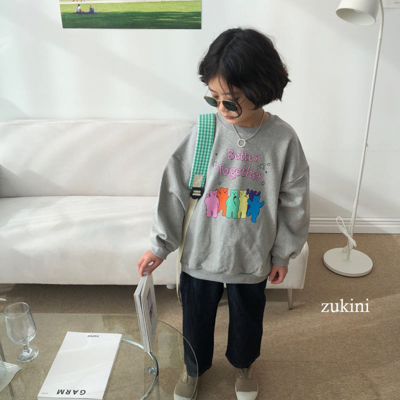 Zukini - Korean Children Fashion - #designkidswear - Togethger Bear Sweatshirt - 4