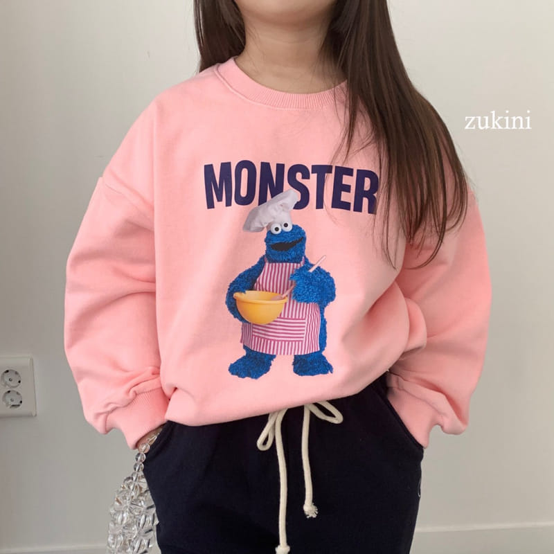 Zukini - Korean Children Fashion - #kidsshorts - Monster Sweatshirt - 3