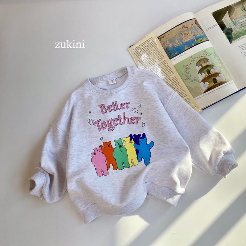 Zukini - Korean Children Fashion - #kidsstore - Togethger Bear Sweatshirt - 7