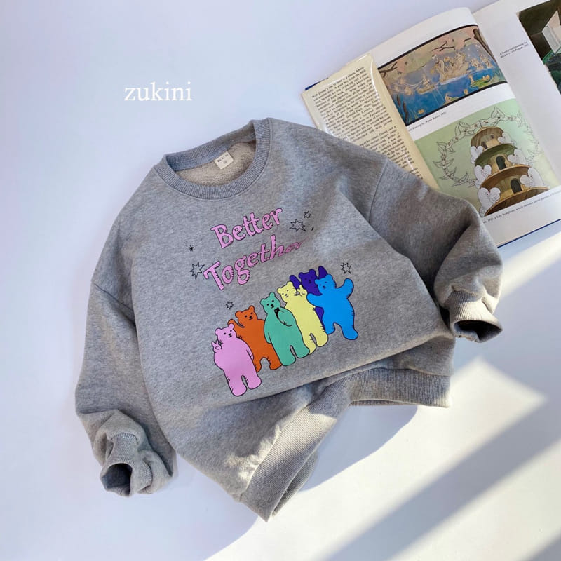 Zukini - Korean Children Fashion - #kidzfashiontrend - Togethger Bear Sweatshirt - 8