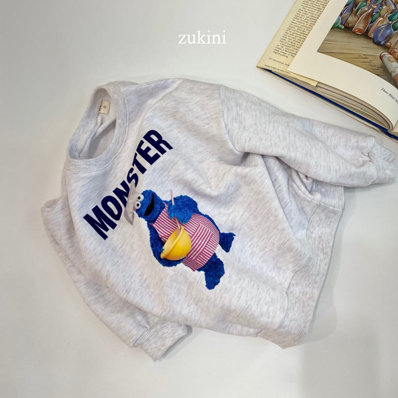 Zukini - Korean Children Fashion - #littlefashionista - Monster Sweatshirt - 7