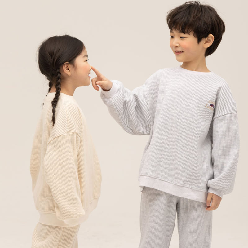nrk - Korean Children Fashion - #magicofchildhood - Waffle Top Bottom Set - 12