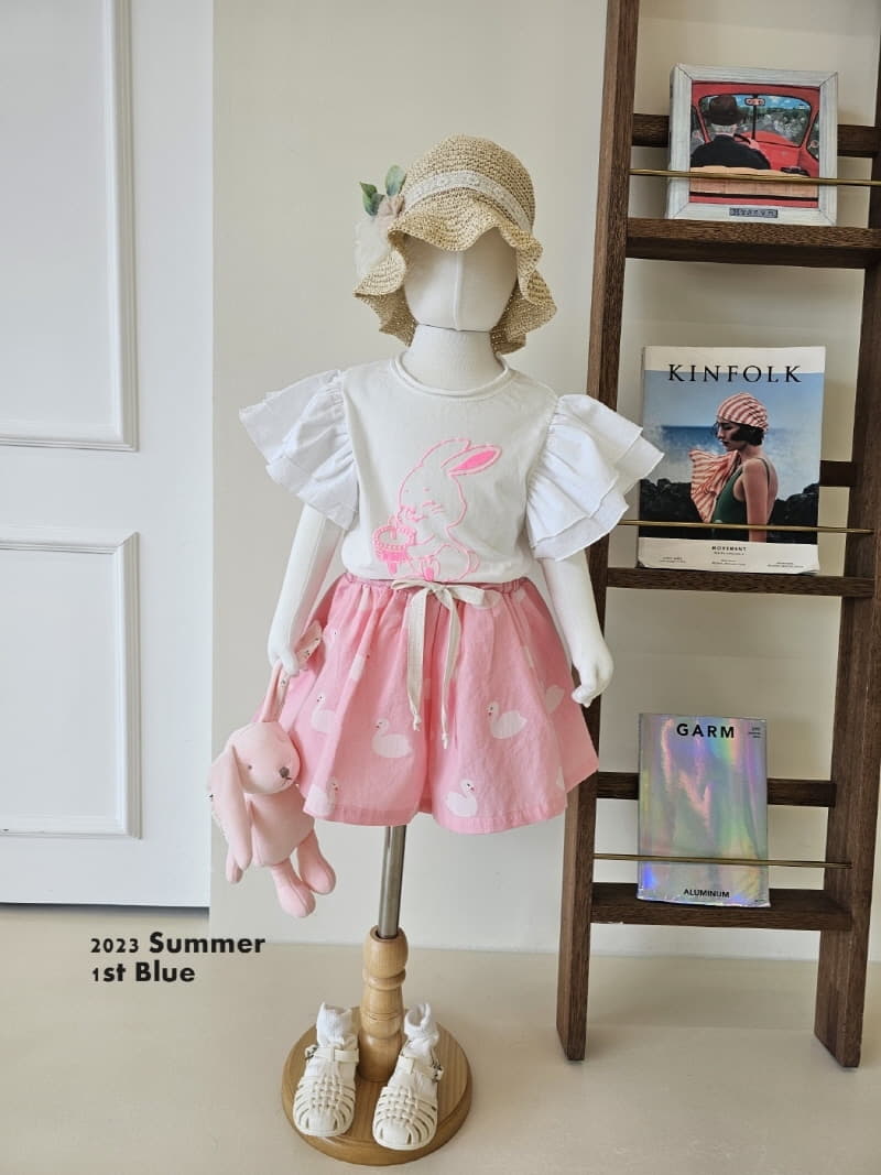 1st Blue - Korean Children Fashion - #Kfashion4kids - Swan Skirt Pants - 9