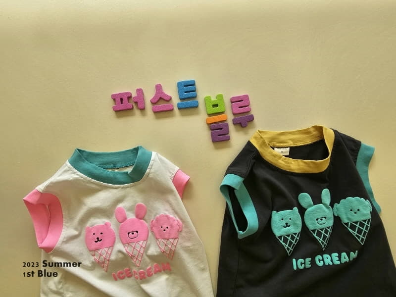 1st Blue - Korean Children Fashion - #Kfashion4kids - Balpo Ice Cream Tee - 2