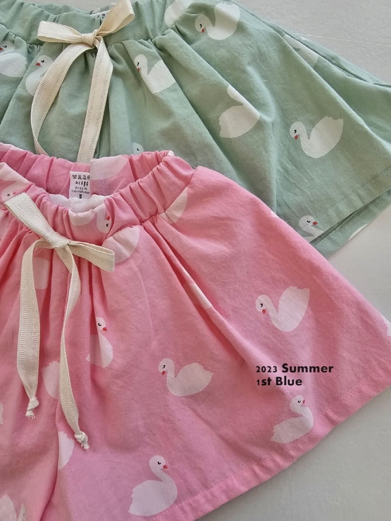 1st Blue - Korean Children Fashion - #childrensboutique - Swan Skirt Pants - 2