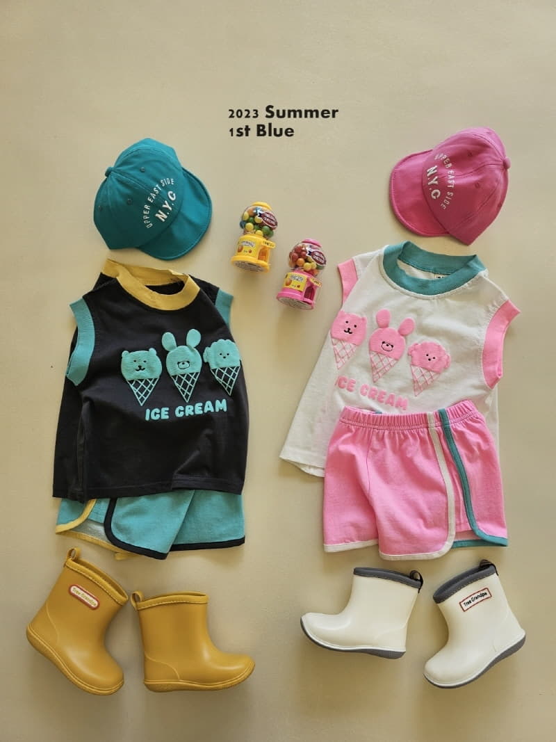 1st Blue - Korean Children Fashion - #designkidswear - Balpo Ice Cream Tee - 10