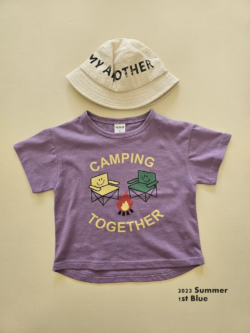 1st Blue - Korean Children Fashion - #discoveringself - Camping Tee - 3