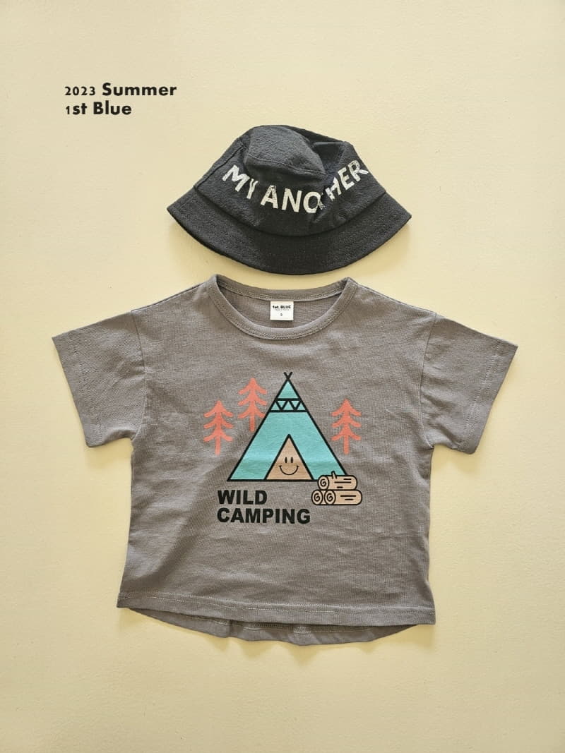 1st Blue - Korean Children Fashion - #discoveringself - Camping Tee - 4