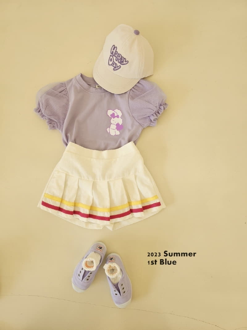 1st Blue - Korean Children Fashion - #kidsstore - Heart Rabbit Tee - 10