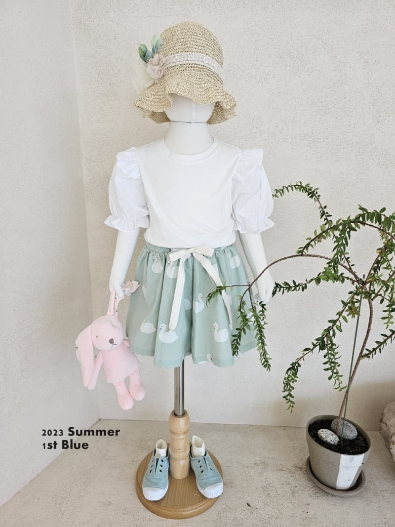 1st Blue - Korean Children Fashion - #littlefashionista - Swan Skirt Pants - 10