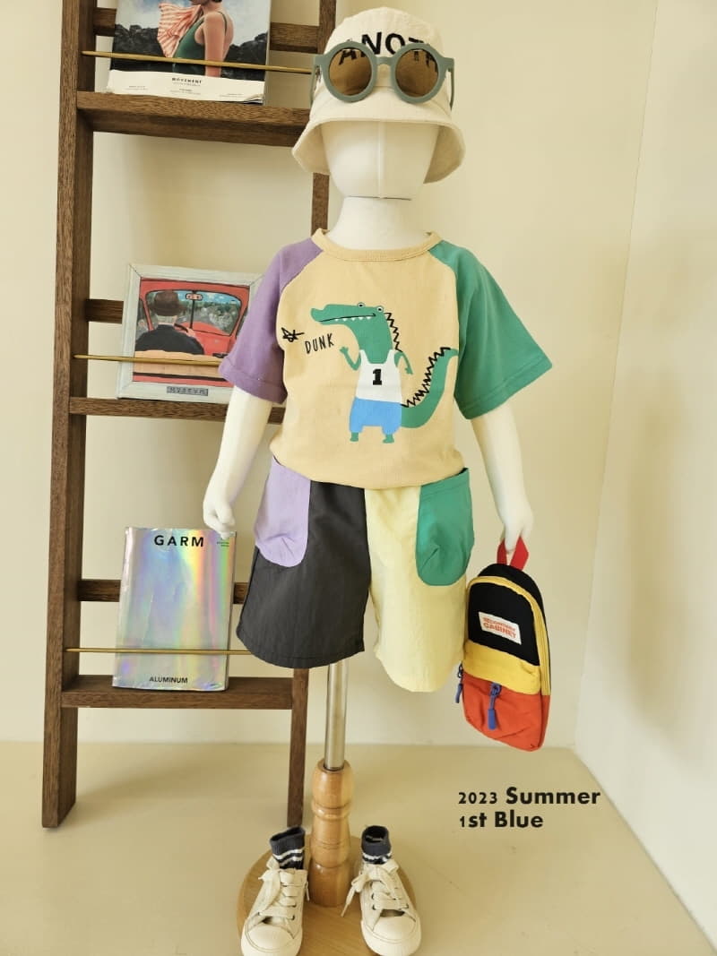 1st Blue - Korean Children Fashion - #stylishchildhood - Basket Vall Tee - 6