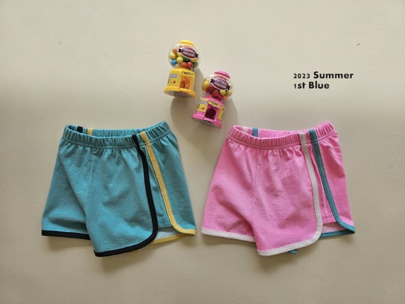 1st Blue - Korean Children Fashion - #todddlerfashion - Piping Neon Pants - 2