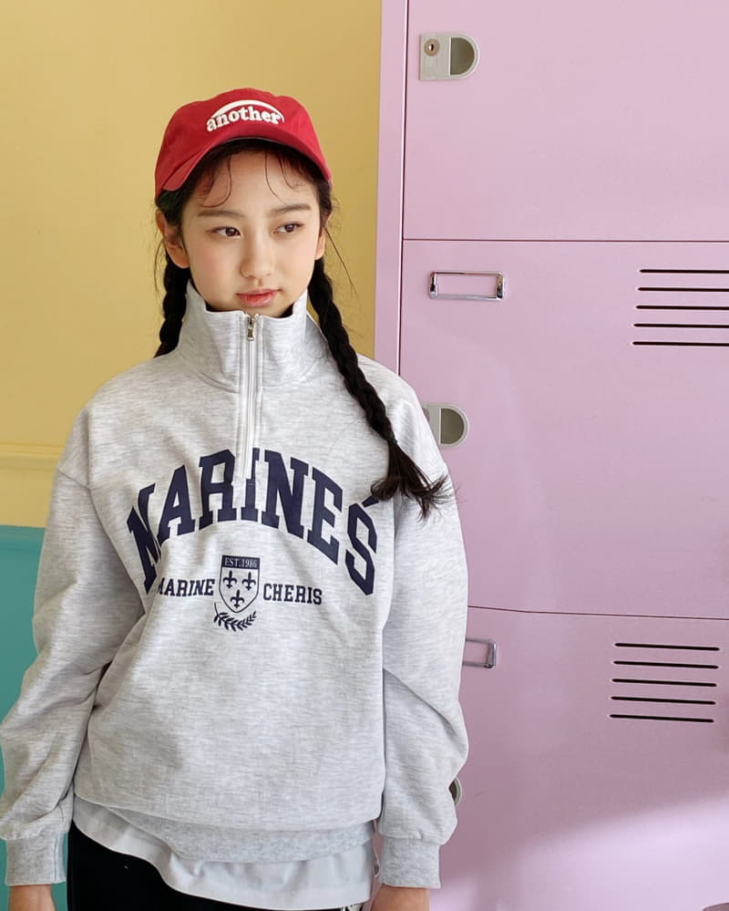 Able - Korean Children Fashion - #kidsstore - Marine Half Zip-up Sweatshirt - 10