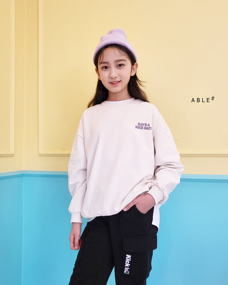 Able - Korean Children Fashion - #littlefashionista - Grid Smile Sweatshirt - 9