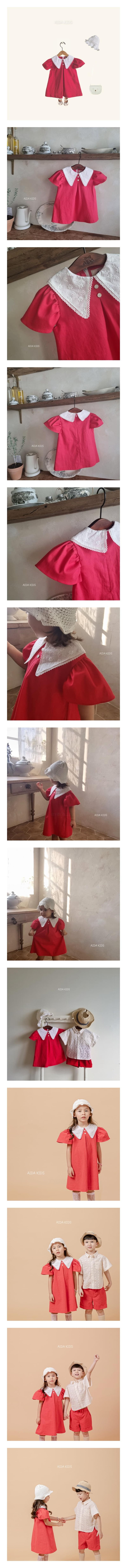 Aida - Korean Children Fashion - #designkidswear - Tomato One-piece
